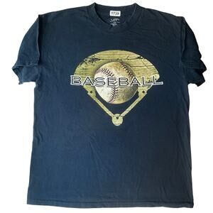 Simply for Sports Men’s Short Sleeve T-shirt Size M, Blue, Baseball